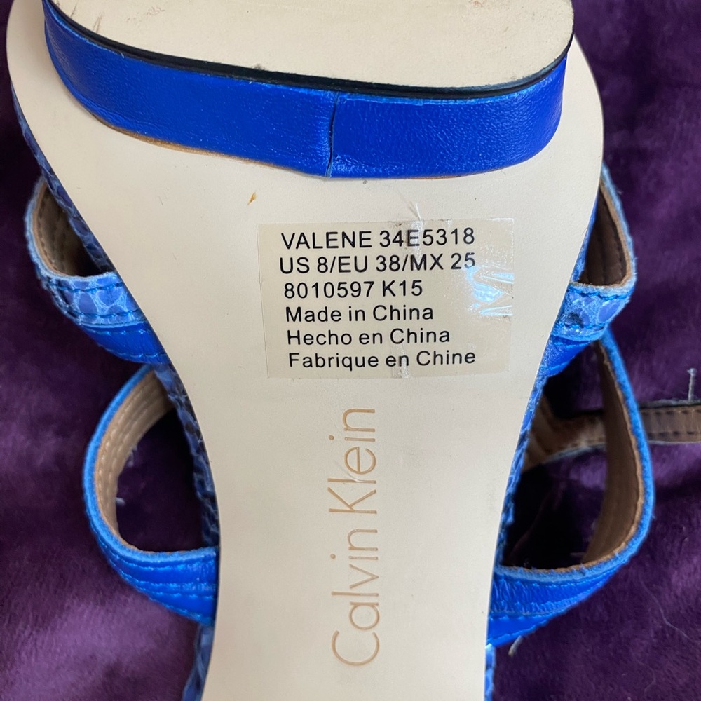 Calvin Klein Valene Strappy Platform Heels Sz 8 - Picture 4 of 4